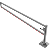 Swiveling gates | to be fixed by plugs, hot-dip galvanized | total width: 3000 mm | with Euro profile cylinder lock